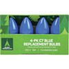 Holiday Wonderland C7 Blue Ceramic 125V Replacement Light Bulb (4-Pack) 900176 900176