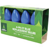 Holiday Wonderland C7 Blue Ceramic 125V Replacement Light Bulb (4-Pack) 900176 900176