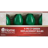 Home Impressions C7 Green Ceramic 125V Replacement Light Bulb (4-Pack)