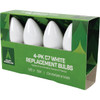 Home Impressions C7 White Ceramic 125V Replacement Light Bulb (4-Pack) 900591 900591