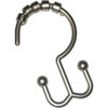 Zenith Zenna Home Brushed Nickel Double Roller Shower Curtain Hook (12 Count)