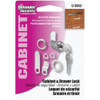 Defender Security 3-4" Stainless Steel Drawer & Cabinet Lock - Keyed Different U 9943 200375