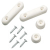 Do it Best 2" x 3/4" White Plastic Toilet Seat Screw Bumper Set DIB810-66