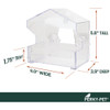 Perky-Pet Clear Plastic 1-2 Lb. Capacity Window Bird Feeder 345 769657
