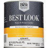 Best Look Latex Premium Paint & Primer In One Eggshell Interior Wall Paint, Ultra White, 1 Qt.