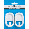 iDesign Utility White Plastic Adhesive Hook (2-Pack) 14201 604279
