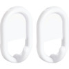 iDesign Utility White Plastic Adhesive Hook (2-Pack) 14201