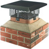 Shelter Adjustable Black Galvanized Steel Single Flue Chimney Cap SCADJS