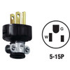 Do it 15A 125V 3-Wire 2-Pole Heavy-Duty Round Cord Plug C20-48648-000