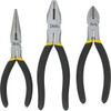 Do it 6 In. Long Nose, 6 In. Diagonal and 7 In. Linesman Plier Set (3-Piece) 303763 303763