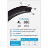 Mitsuboshi Fractional Horsepower 3L Type, 3-8 In. x 27 In. 3L270 341892