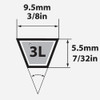 Mitsuboshi Fractional Horsepower 3L Type, 3-8 In. x 30 In. 3L300 341927