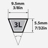 Mitsuboshi Fractional Horsepower 3L Type, 3-8 In. x 31 In. 3L310 341936