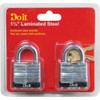 Do it 1-1-2 In. W. Laminated Steel Padlock (2-Pack) 1803TDIB 214760