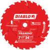 Diablo 7-1/4 In. 24-Tooth Framing Circular Saw Blade (3-Pack) D0724X3