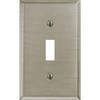 Amerelle 1-Gang Stamped Steel Toggle Switch Wall Plate, Brushed Nickel 163TBN 556785