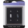Amerelle 2-Gang Stamped Steel Toggle Switch Wall Plate, Aged Bronze 163TTDB 526266