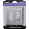 Amerelle 2-Gang Stamped Steel Rocker Decorator Wall Plate, Polished Chrome 161RR 526401