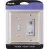 Amerelle 2-Gang Stamped Steel Single Toggle-Rocker Wall Plate, Brushed Nickel 163TRBN 526381