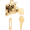 Defender Security Brass Drawer and Cabinet Lock with Keeper - Keyed Different U 10666 233697
