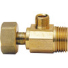 Lasco 1/2 In. IP Inlet x 1/2 In. IP Outlet x 1/4 In. C Outlet Brass Extender Tee