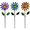 Alpine 32 In. Metal Daisy Garden Stake Lawn Ornament LJJ1218A Pack of 12