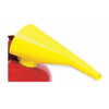 Funnel, 9 in Lg, 1 1-8 in Spout Outside Dia., Polyethylene, Yellow  F15FUN