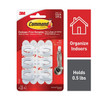 Command Hook, White, Plastic, 3/8 in D, PK6 17006