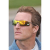 Rubicon (T4), Safety Glasses, Anti-Scratch, Red Mirror Lens, Black/Silver Frame, Frameless