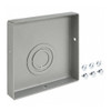 Wireway, End Cap, 4 in W, 4 in H, 1 in L, With Knockouts, Steel, Gray  E0404