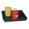 Spill Tray, 27 Gallon Spill Capacity, Polyethylene, 36 in L x 36 in W, 4 3/4 Height, Black