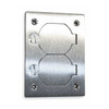 Box Cover, Floor Box Type, 1 Gang, Aluminum, Duplex Receptacle Cover Type