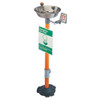Plumbed Eyewash, Floor Mount, Plumbed, 38 in H., 16 in W  G1825
