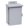 Padlockable Hasp Electrical Enclosures, 8 in H, 4 in D, 6 in W, 3R, Steel