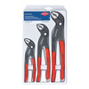 3-Piece Cobra Plastic Grip Water Pump Plier Set Dipped Handle