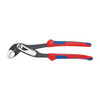 Knipex 7 1/4 in V-Jaw Water Pump Plier Serrated, Bi-Material Grip 88 02 180 SBA