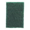 Scouring Pad, 9 in x 6 in W x 1/4 in H, Fiber/Resin, Multipurpose, Green, PK20
