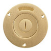 Hubbell Wiring Device-Kellems Box Cover, Floor Box Type, 1 Gang, Brass S2525