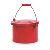 Bench Can 1 gal Galvanized Steel Can, Brass Plunger, 7 in Dasher Plate Dia., Red