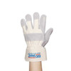 Leather Gloves, Cowhide, Safety Cuff, Wing Thumb, Full Finger, Gray, XL, 1 PR  1711