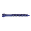 Tapcon Masonry Screw, 1/4" Dia., Hex, 4 in L, Steel Blue Climaseal, 100 PK