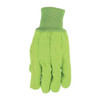 Mcr Safety Knit Gloves, Canvas, None Uncoated, High Vis Green, L, 12 PK 9018CDG