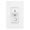 Lutron Lighting Dimmer, Slide, 1000W, Decora, White CT-103P-WH