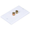 Monoprice A-V Wallplate,Banana Post,2pc,1Spkr,Wht 3324