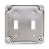 Box Cover, Switch Box Type, 2 Gang, Galvanized Zinc, Toggle Switch Cover Type