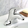 Manual Low Arc Bathroom Faucet, 4" Mount, Chrome 3 Hole  7385050.002