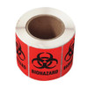 Brady Warning Label, Biohazard, Paper, 2 7-8 in W, 4 in H 1127LS