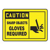 Safety Label, 3 1/2 in Height, 5 in Width, Vinyl, Horizontal Rectangle, English