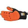 KONG(R) Mechanics Gloves, Synthetic Leather-PVC Dots Palm, Nylon Back, L, Orange  SDX2-04-L