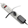 Tripp Lite Outlet Strip, Surge, 6 5-15R, 5-15P, 15 ft., Light Gray TLP615